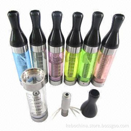 T2 Clearomizer with 510 and eGo Thread, Various Colors are Available, Holds 2.4mL E-liquid